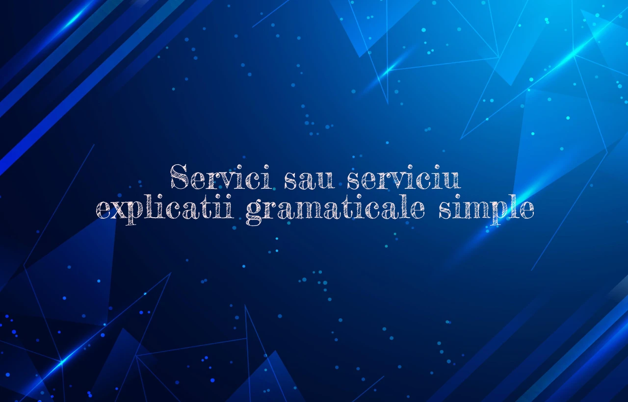 Servici sau serviciu explicatii gramaticale simple